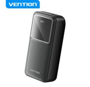 Vention Powerbank de Energia - 30000mAh - Carga Rapida 22.5W - USB-C/USB-A - Pantalla LED - Color Negro