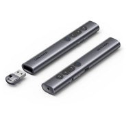 Vention Presentador Inalambrico - Puntero Laser Verde - Bluetooth - Bateria 200mAh - Transmision 4GHz - Alcance hasta 50m - Recargable - Monitoreo de Bateria - Multifuncion - Color Gris