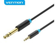 Vention ProAudio Cable de Audio Profesional - Alta Fidelidad - Conectores 6.5mm Chapados en Oro - Color Negro