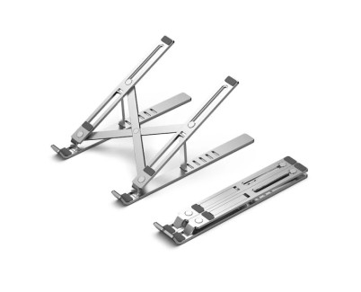 Vention Soporte para Portatiles hasta 17\" - Soporta hasta 15kg - Antideslizante - Aluminio - Angulo Ajustable - Color Plata