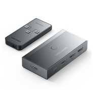 Vention Switch/Splitter HDMI 2.1 - 3x HDMI 2.1 Hembra 8K - USB-C - Color Gris