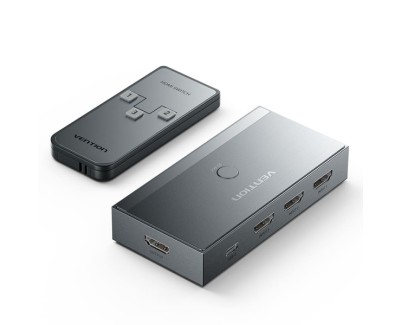 Vention Switch/Splitter HDMI 2.1 - 3x HDMI 2.1 Hembra 8K - USB-C - Color Gris