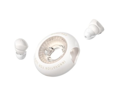 Vention Tiny T17 Auriculares Bluetooth 5.3 con Estuche de Carga - True Wireless - 6h Autonomia - LED - Color Beige