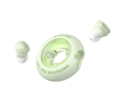 Vention Tiny T17 Auriculares Bluetooth 5.3 con Estuche de Carga - True Wireless - 6h Autonomia - LED - Color Verde