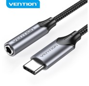 Vention USB-C a Jack 3.5mm DAC 5 - Sonido Alta Fidelidad - Chip Audio Profesional - Compatibilidad Universal - Color Gris