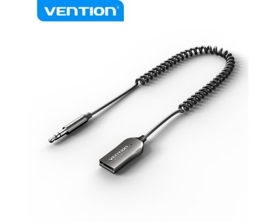 Vention USB Coche Bluetooth 5.4 Audio Receiver - Llamadas Manos Libres - Audio Hi-Fi - Emparejamiento Dual - Plug & Play - Color Negro