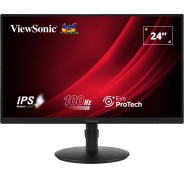 Viewsonic Monitor 23.8\" VA2408-HDJ LED IPS FullHD - 100Hz - Respuesta 5ms -16:9 - VGA - HDMI - DisplayPort - Ajustable en Altura - Giratorio - Inclinable - VESA 100x100 - Color Negro
