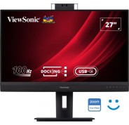 Viewsonic Monitor 27\" VG2757V-2K QHD IPS - HDMI - DisplayPort - Monitor con Webcam - USB Type C (90W charging) - RJ45 Ethernet - 2 USB - Altavoces - Windows Hello - Color Negro