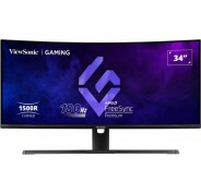 Viewsonic Monitor 34\" VX3418-2KPC QHD - 144hz - Respuesta 1ms - 1500R Curve Monitor - 21:9 - Adaptive Sync - 2 HDMI - 2 DisplayPort - Altavoces - Ajustable en Altura - Color Negro