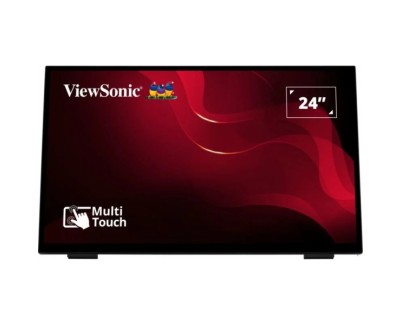 ViewSonic TD2465 Monitor Tactil 23.8\" LED FHD 60Hz - Hasta 10 Puntos de Contacto - Respuesta 7ms - Altavoces 4W - HDMI, Displayport, USB - VESA 100x100 mm - Color Negro