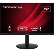 ViewSonic VG2409U-2 Monitor LED 24\" IPS Full HD 1080p HDR - Respuesta 4ms - Altavoces 5W - 16:9 - Ajustable en Altura, Giratorio e Inclinable - HDMI, Audio, USB, RJ45 - Angulo de Vision 178º - VESA 100x100mm