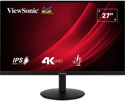 ViewSonic VG2708-4K Monitor LED 27\" IPS UHD 4K HDR - Respuesta 4ms - 16:9 - Ajustable de Inclinacion - HDMI, DisplayPort, Audio - Angulo de Vision 178º - VESA 100x100mm