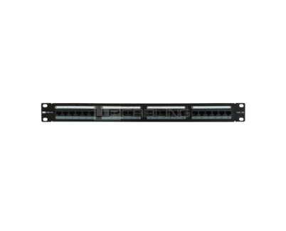 WP Patch Panel de 24 Puertos RJ45 CAT6A UTP - 1U IDC - Color Negro