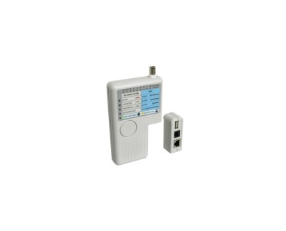 WP Testeador de Cables RJ11 / BNC 12/45 y USB - Color Gris Claro