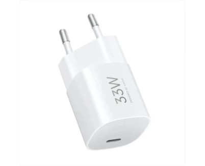 Xiaomi 33W Nano Power Adapter Cargador GAN de Pared para Smartphone - USB-C 33W - Carga Rapida - Color Blanco