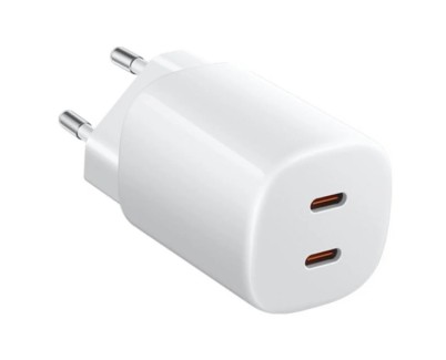 Xiaomi 45W Nano  Turbo Charging Power Adapter Cargador GAN de Pared para Smartphone - 2xUSB-C - Carga Rapida - Color Blanco