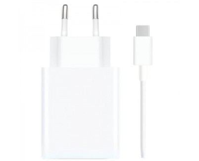 Xiaomi 67W HyperCharge Combo Cargador de Pared para Smartphone USB-A 67W + Cable - Identificacion Inteligente de Dispositivos - Color Blanco