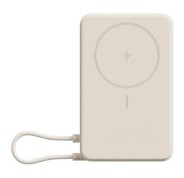 Xiaomi Magnetic Power Bank 10000 con Soporte Integrado - Carga Inalambrica Magnetica - 20W Max - USB C Bidireccional - 5900 mAh / 37 Wh - Pantalla Integrada - Diseño Compacto - Color Beige