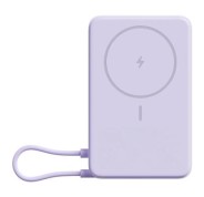 Xiaomi Magnetic Power Bank 10000 con Soporte Integrado - Carga Inalambrica Magnetica - 20W Max - USB C Bidireccional - 5900 mAh / 37 Wh - Pantalla Integrada - Diseño Compacto - Color Purpura