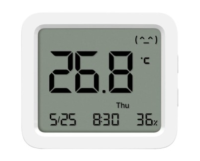 Xiaomi Mi Temperature and Humidity Monitor 3 Monitor de Temperatura y Humedad Bluetooth - Temperatura 0 a 60ºC y Humedad del 0% al 99% RH - Fecha y Hora - Color Blanco