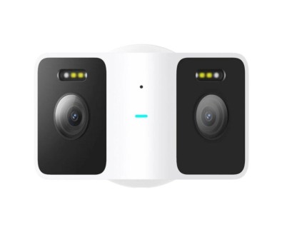 Xiaomi Outdoor Camera CW100 Dual Camara de Videovigilancia Exterior - Doble Lente Ultra Gran Angular - Resolucion 2K 3MP - Vision Nocturna a Todo Color - Deteccion IA de Personas y Vehiculos - WiFi - IP66 - Color Blanco