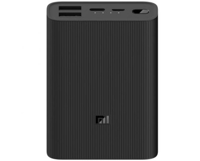 Xiaomi PowerBank 3 Ultra Compact Bateria Externa/Power Bank 10000 mAh - Quick Charge 3.0 - 2x USB-A , 1x USB-C, 1x Micro USB - Color Negro