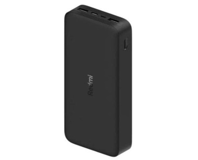 Xiaomi Redmi Bateria Externa/Power Bank 20000 mAh - Carga Rapida 18W  - 2x USB-A , 1x USB-C, 1x Micro USB - Color Negro