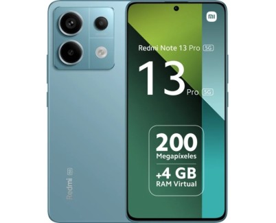 Xiaomi Redmi Note 13 Pro 5G Smartphone Pantalla AMOLED 6.67\" - 8GB - 256GB - Camara Principal 200MP - Bateria 5100mAh - Admite Carga de 67W - Color Azul