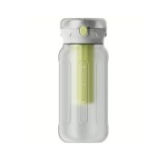 Xiaomi Sport Water Bottle Botella Deportiva 1L - Tritan de Grado Alimentario - Tapa de Apertura Rapida con Boton - Sistema Antigoteo y Bloqueo Automatico - Filtro Extraible para Te o Frutas - Asa de Silicona - Color Gris