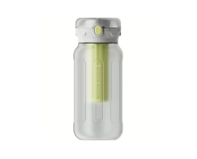 Xiaomi Sport Water Bottle Botella Deportiva 1L - Tritan de Grado Alimentario - Tapa de Apertura Rapida con Boton - Sistema Antigoteo y Bloqueo Automatico - Filtro Extraible para Te o Frutas - Asa de Silicona - Color Gris