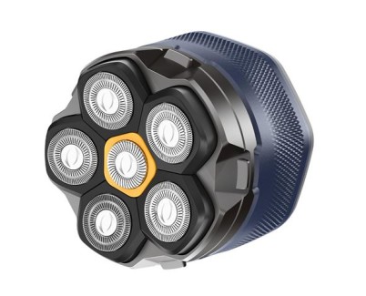 XO Afeitadora Rotatoria - 6 Cuchillas Flexibles - Uso a una Mano - Cabezal Magnetico - Bateria 1400mAh hasta 4H - Apta para Cabeza y Cara - Motor 6500rpm - Display Integrado - Color Varios