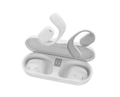 XO Auriculares TWS X25 - Pantalla Digital + Conduccion de Aire - Color Blanco