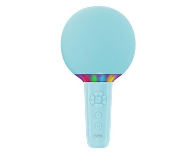 XO BE50 Microfono Inalambrico - Karaoke - 5W - Bluetooth 5.3 - Iluminacion LED - Autonomia M&aacute;xima 3h - Color Azul