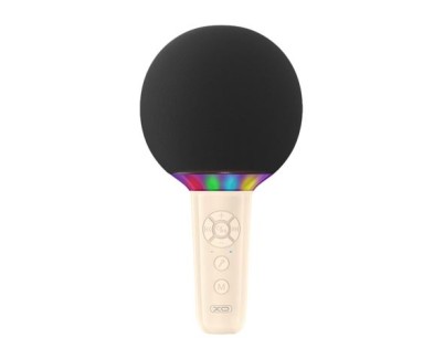 XO BE50 Microfono Inalambrico - Karaoke - 5W - Bluetooth 5.3 - Iluminacion LED - Autonomia Máxima 3h - Color Beige
