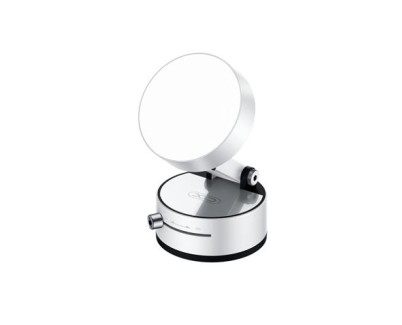XO C170 Soporte Magnetico de Coche para Smartphones - Fijacion por Vacio - Rotacion 360º - Boton de Liberacion  - Aro Metalico Incluido - Color Blanco