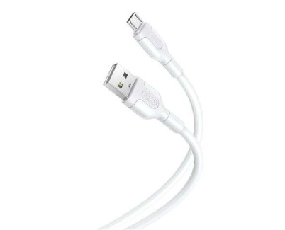 XO Cable de Carga y Transmision de Datos - Longitud 1m - Conector Micro USB - Silicona Suave y Duradera - Alta Velocidad 5V, 21A - Color Negro