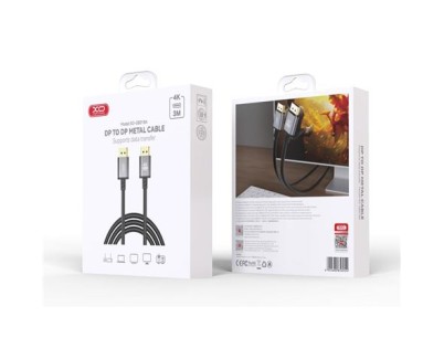 XO Cable DisplayPort a DisplayPort - Resolucion 4K - Longitud 3m - Color Negro