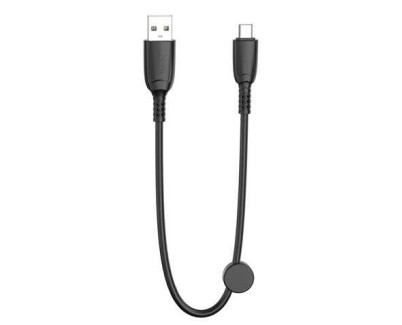XO Cable NB247 Carga Rapida USB - Micro USB - 6A - 25cm con Clip - Color Negro