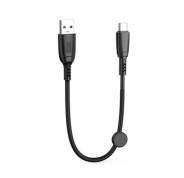 XO Cable NB247 Carga Rapida USB - Tipo C - 6A - 25cm con Clip - Color Negro