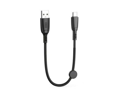 XO Cable NB247 Carga Rapida USB - Tipo C - 6A - 25cm con Clip - Color Negro