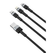 XO Cable NBQ191 Carga Rapida 40W 3 en 1 - Micro + Tipo C + Lightning a USB