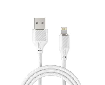 XO Cable USB-A Macho a Lightning - Carga y Transmision de Datos Alta Velocidad - 6A - 1m - Color Blanco