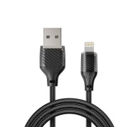 XO Cable USB-A Macho a Lightning - Carga y Transmision de Datos Alta Velocidad - 6A - 1m - Color Negro