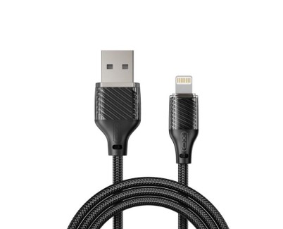 XO Cable USB-A Macho a Lightning - Carga y Transmision de Datos Alta Velocidad - 6A - 1m - Color Negro