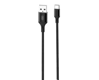 XO Cable USB-A Macho a Tipo C - 2.4A - Carga + Transmision de Datos Alta Velocidad - 2m - Color Negro