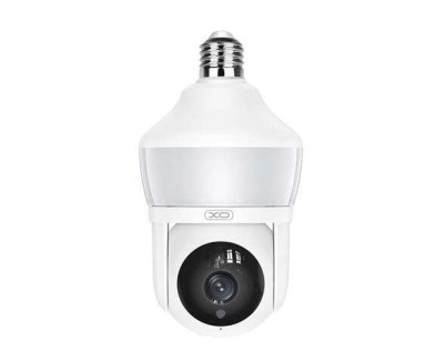 XO Camara de Seguridad Wifi 3mpx - Deteccion de Movimiento 0-12m - Vision Nocturna - Intercomunicador Bidireccional - Grabacion en Bucle - Rotacion 355º - Soporta MicroSD 128Gb - Color Blanco