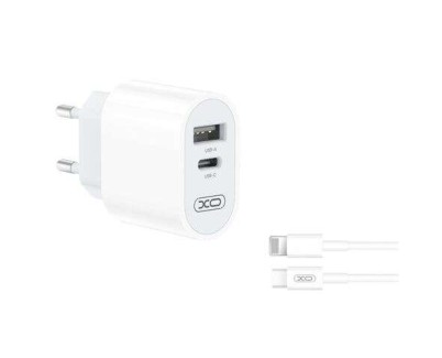 XO Cargador de Corriente L97 Tipo C + USB + Cable Lightning