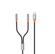XO Divisor de Audio Estereo Bidireccional - Ideal para Usar 2 Auriculares a La Vez - Cable 1M - Color Negro