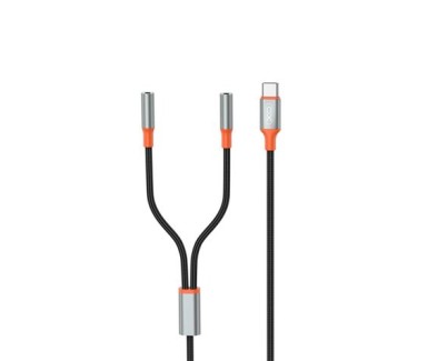 XO Divisor de Audio Estereo Bidireccional - Ideal para Usar 2 Auriculares a La Vez - Cable 1M - Color Negro