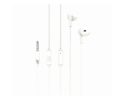 XO EP39 Music Auricular con Microfono - Cable 1.2m - Boton de Control - Color Blanco